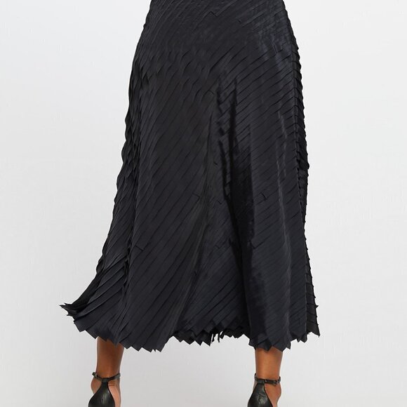 Nic + Zoe fiesta midi skirt black 0 - Picture 2 of 13